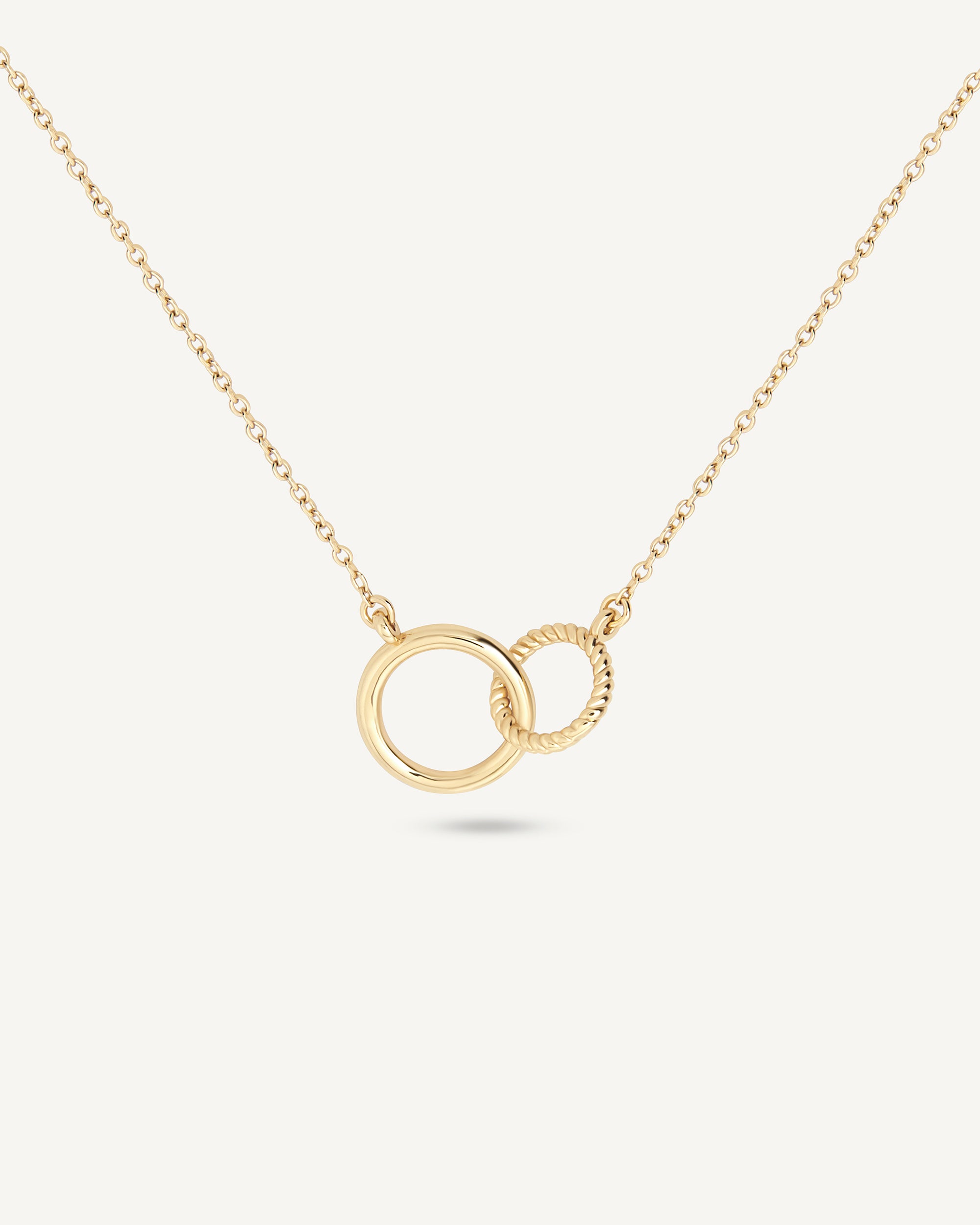 Buy 24k Gold Plated Handmade Interlocking Circles Necklace With Cubic  Zirconia Crystals/minimalist/dainty Jewellery/non-tarnish/gift Idea Online  in India - Etsy
