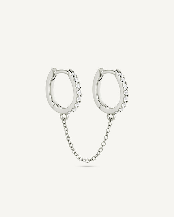 Oval Chain Hoops