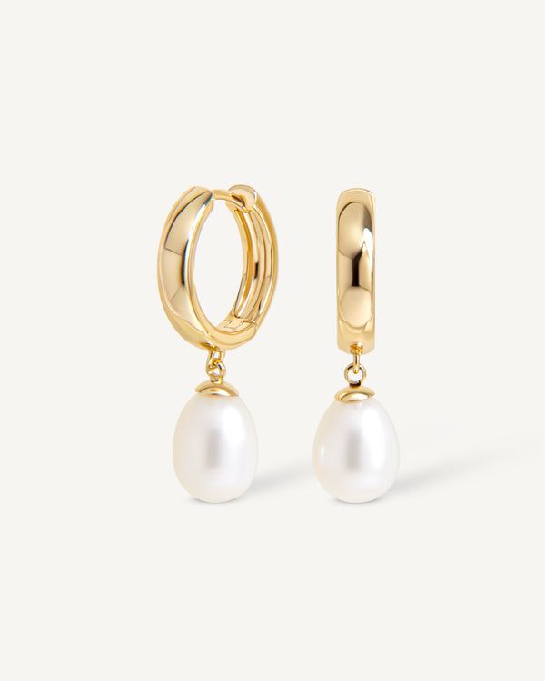 Aurora Pearl Hoops