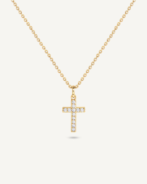 Pave Cross Necklace