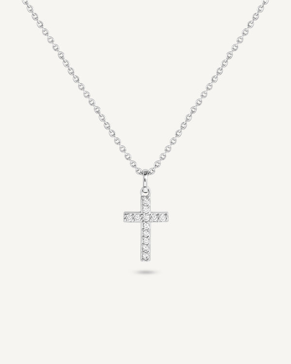 Pave Cross Necklace