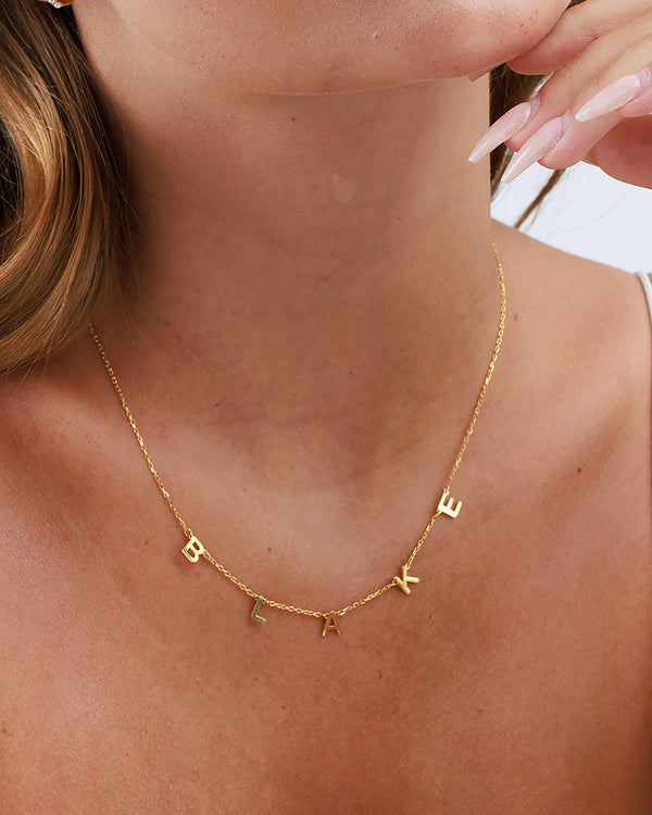 Spaced Letter Name Necklace