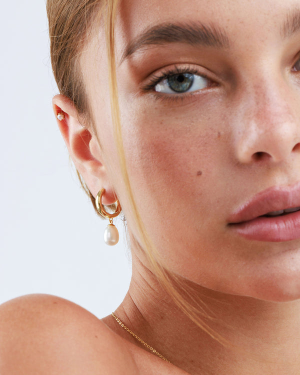 Aurora Pearl Hoops