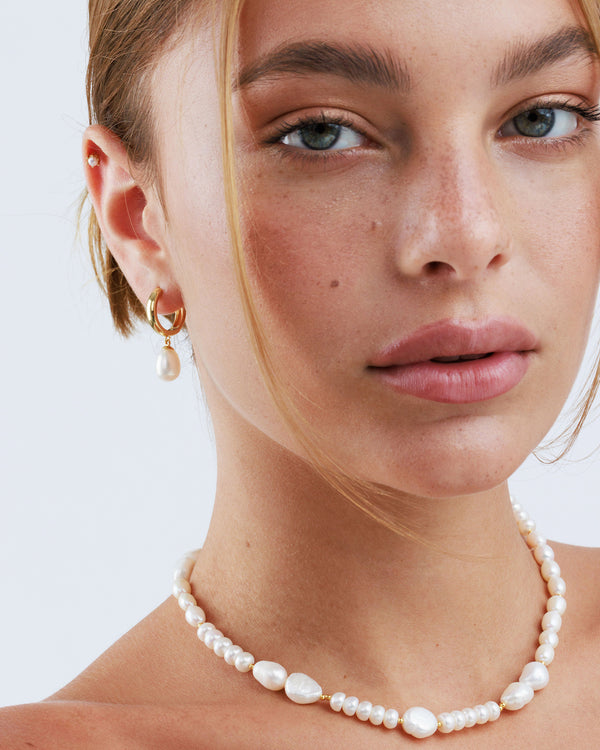 Aurora Pearl Hoops