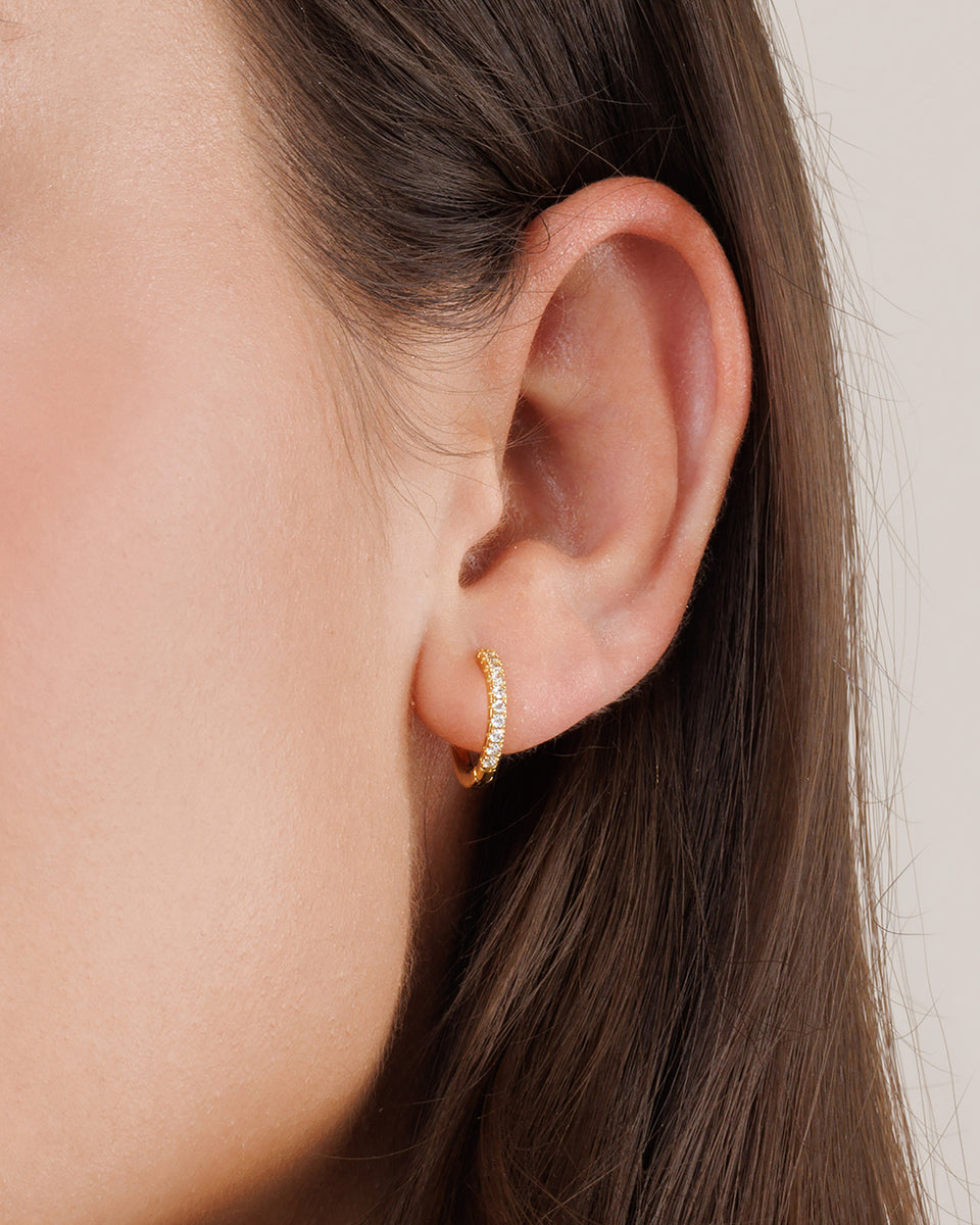 Secret Pave Hoop Earrings – Monday Monarch